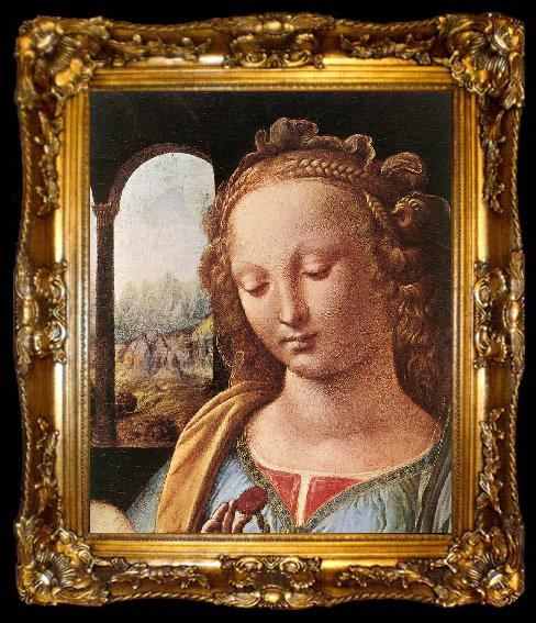 framed  LEONARDO da Vinci Madonna with a Flower (Madonna Benois) g, ta009-2